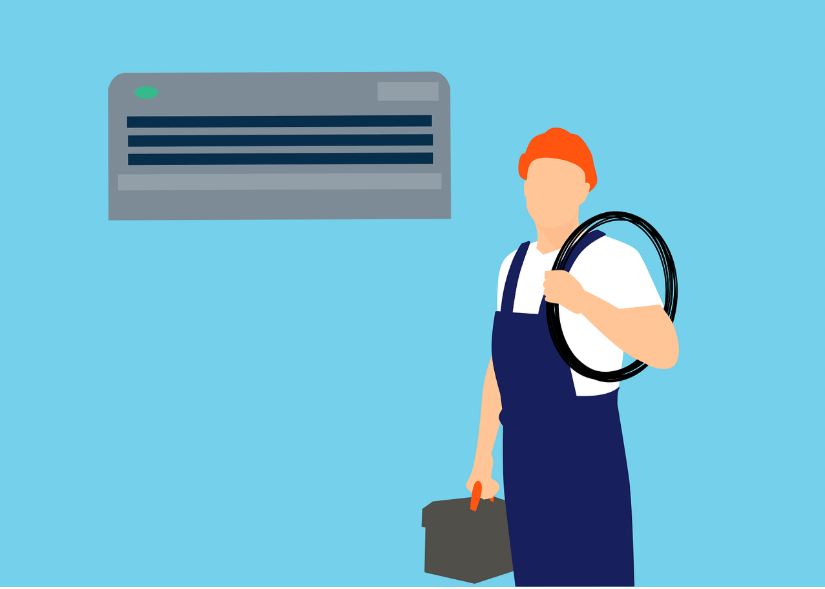 천장형 에어컨 청소