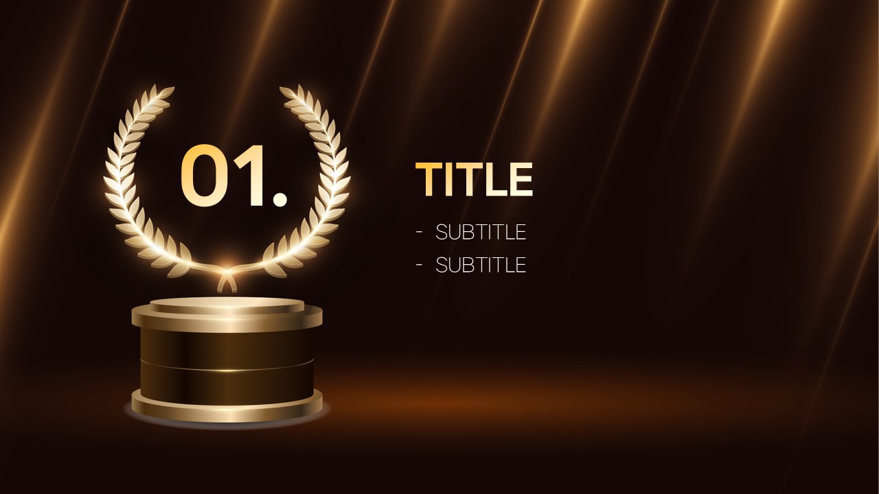 연말 시상식 PPT 템플릿, 깔끔한 피피티 템플릿