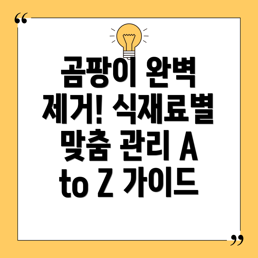 곰팡이 예방