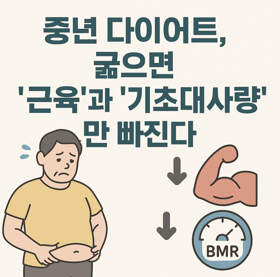 중년 다이어트, 굶으면 '근육'과 '기초대사량'만 빠진다