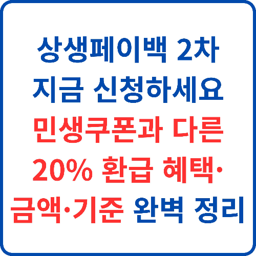 상생페이백-2차-지금-신청하세요-민생쿠폰과-다른-20%-환급-혜택-금액-기준-완벽-정리