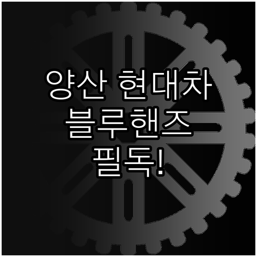 양산 현대차 정비소 위치 및 종합 전..