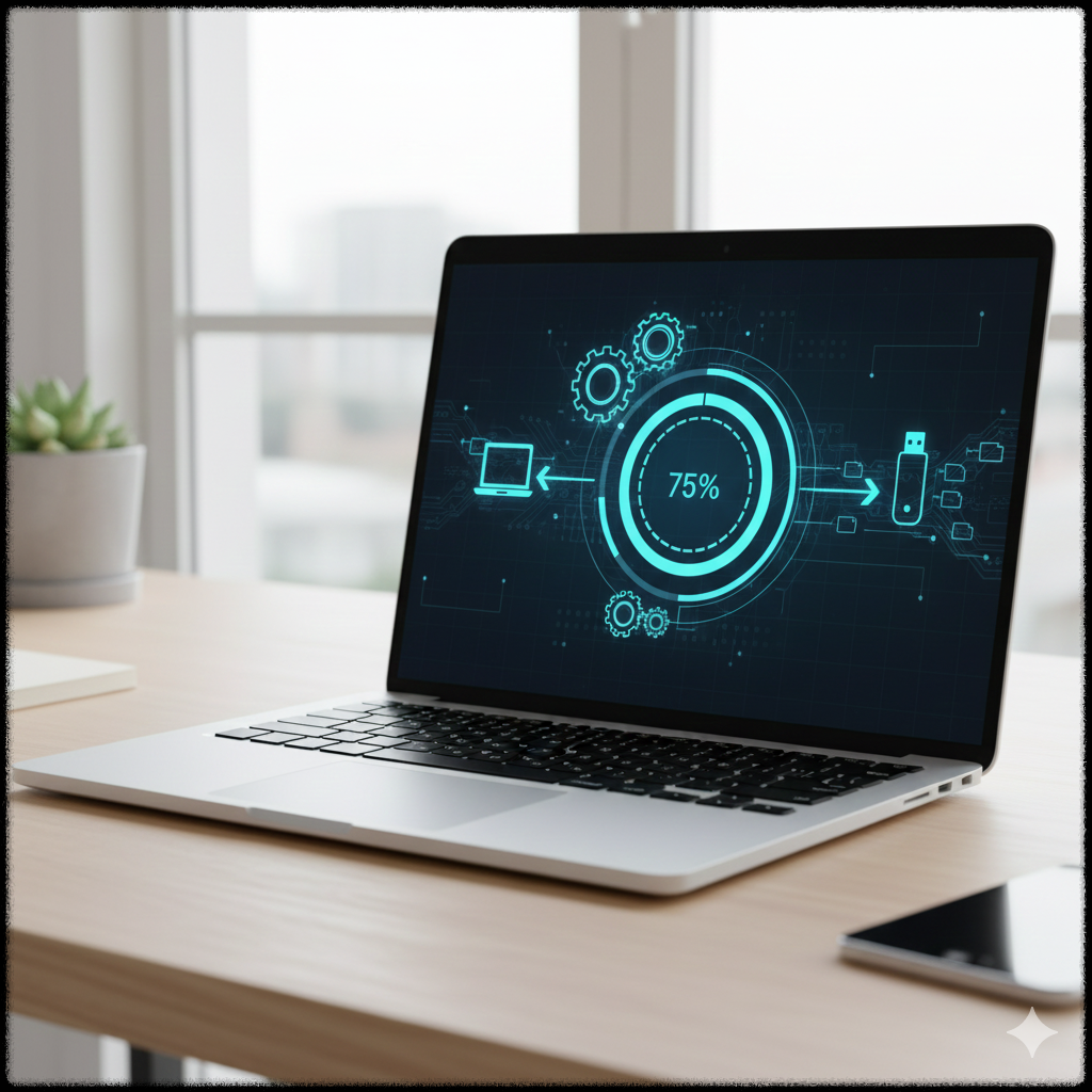 설치 미디어 생성 과정을 나타낸 이미지