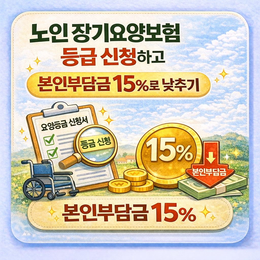 노인 장기요양보험 등급 신청하고 본인부담금 15%로 낮추기