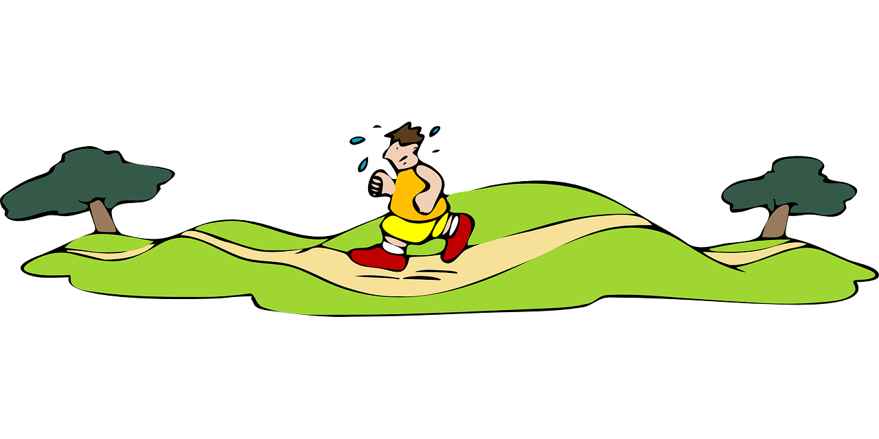 달리고 있는 남성