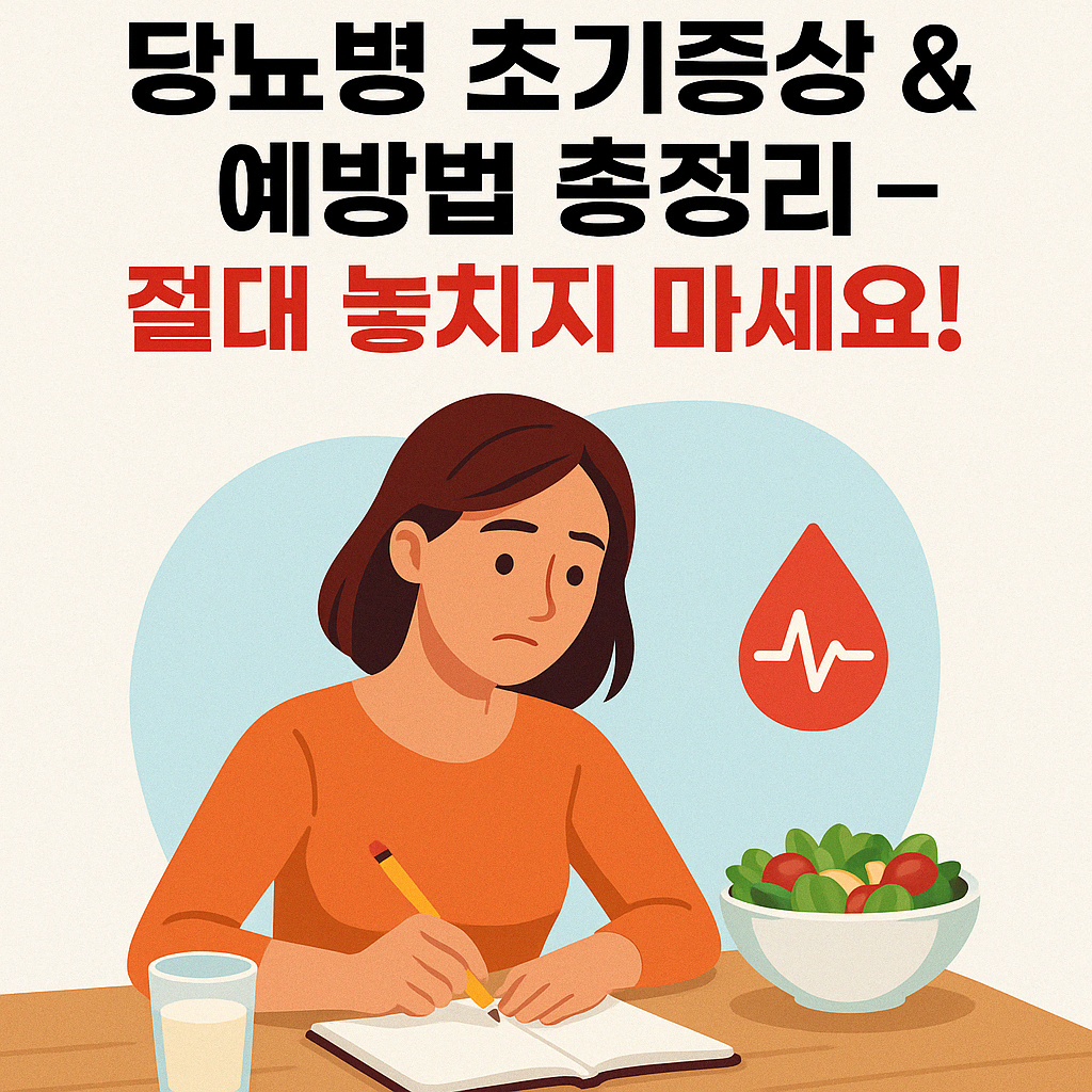 『2025 당뇨병 초기증상 &amp; 예방법 총정리 – 절대 놓치지 마세요!』