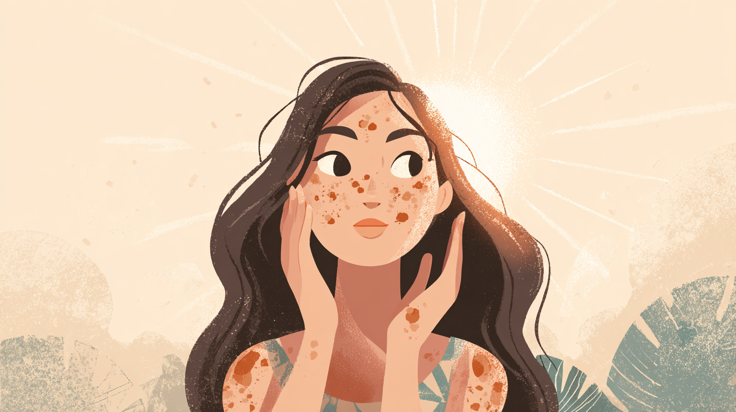 검버섯, 흑자, 기미 차이