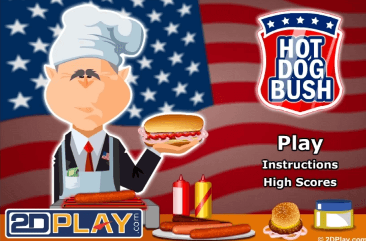 핫도그-부시-플래시게임-메인-화면