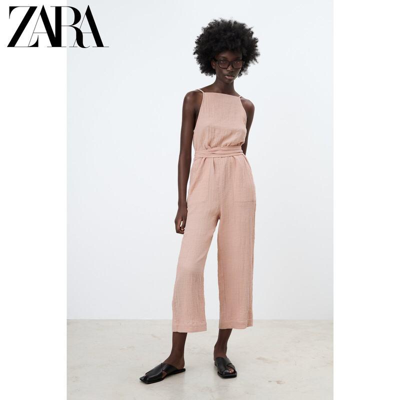 ZARA 자라점프수트 벨티드 홀터넥나시점프슈트