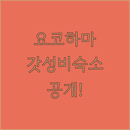 요코하마 호텔 추천 가성비 좋은 숙소..