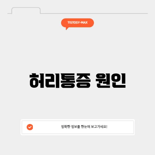 허리통증 원인