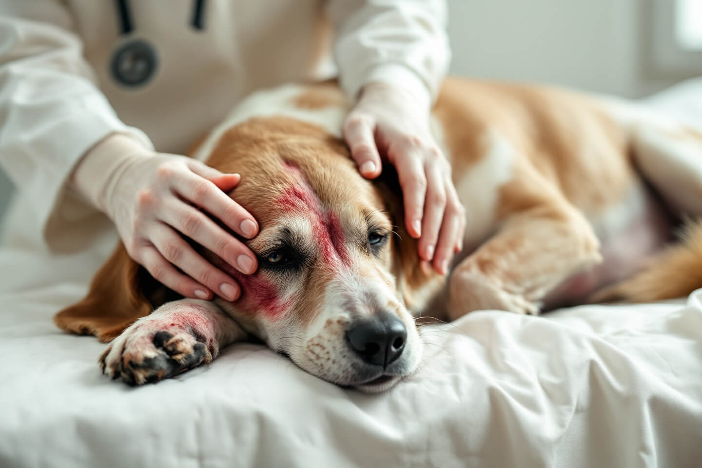dog with skin allergy