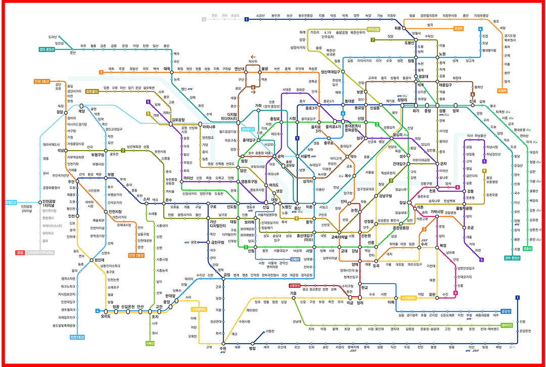 서울 지하철 노선도 크게보기 (이미지 파일)