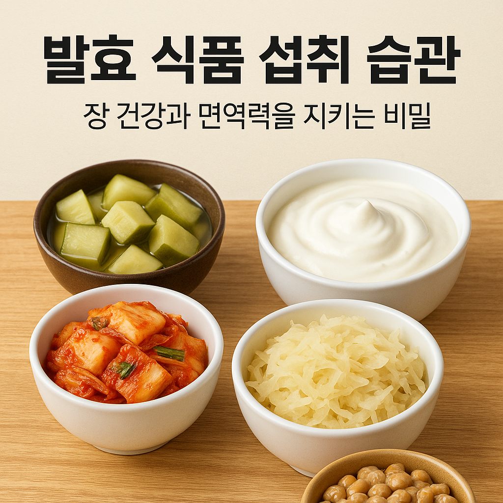 발효 식품 섭취 습관, 장 건강과 면역력을 지키는 비밀