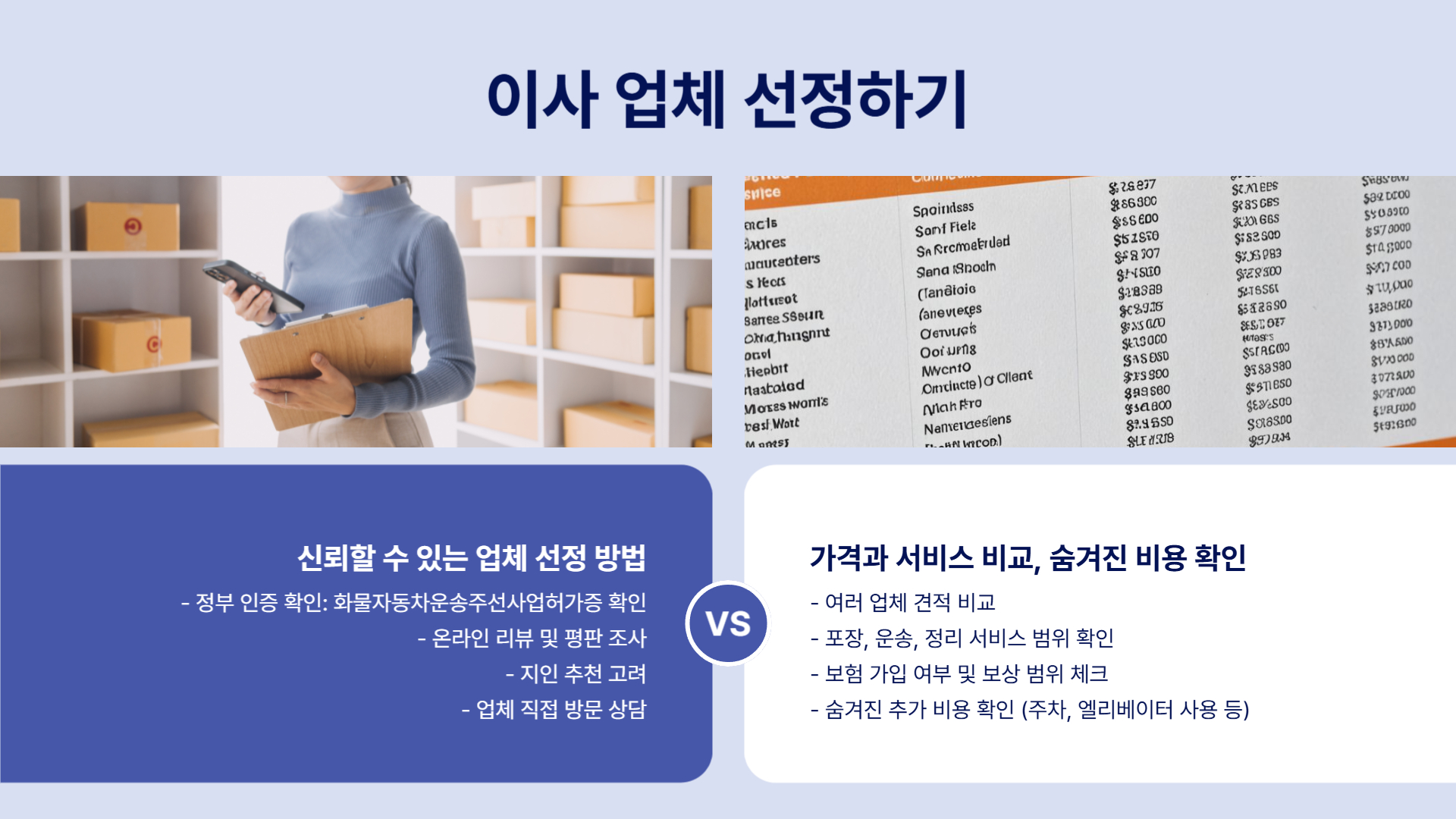 이사 전 준비, 효율적인 이사를 위한 필수 준비 사항