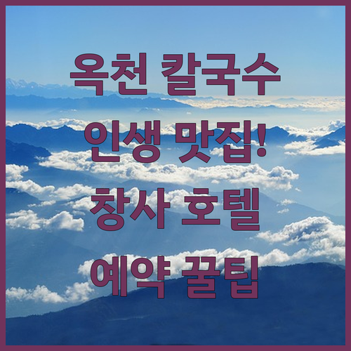 옥천 이석해물칼국수 식사 후기 공유와..