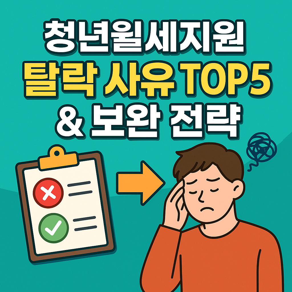 2025 청년월세지원 탈락 사유 TOP 5 &amp; 즉시 보완 전략