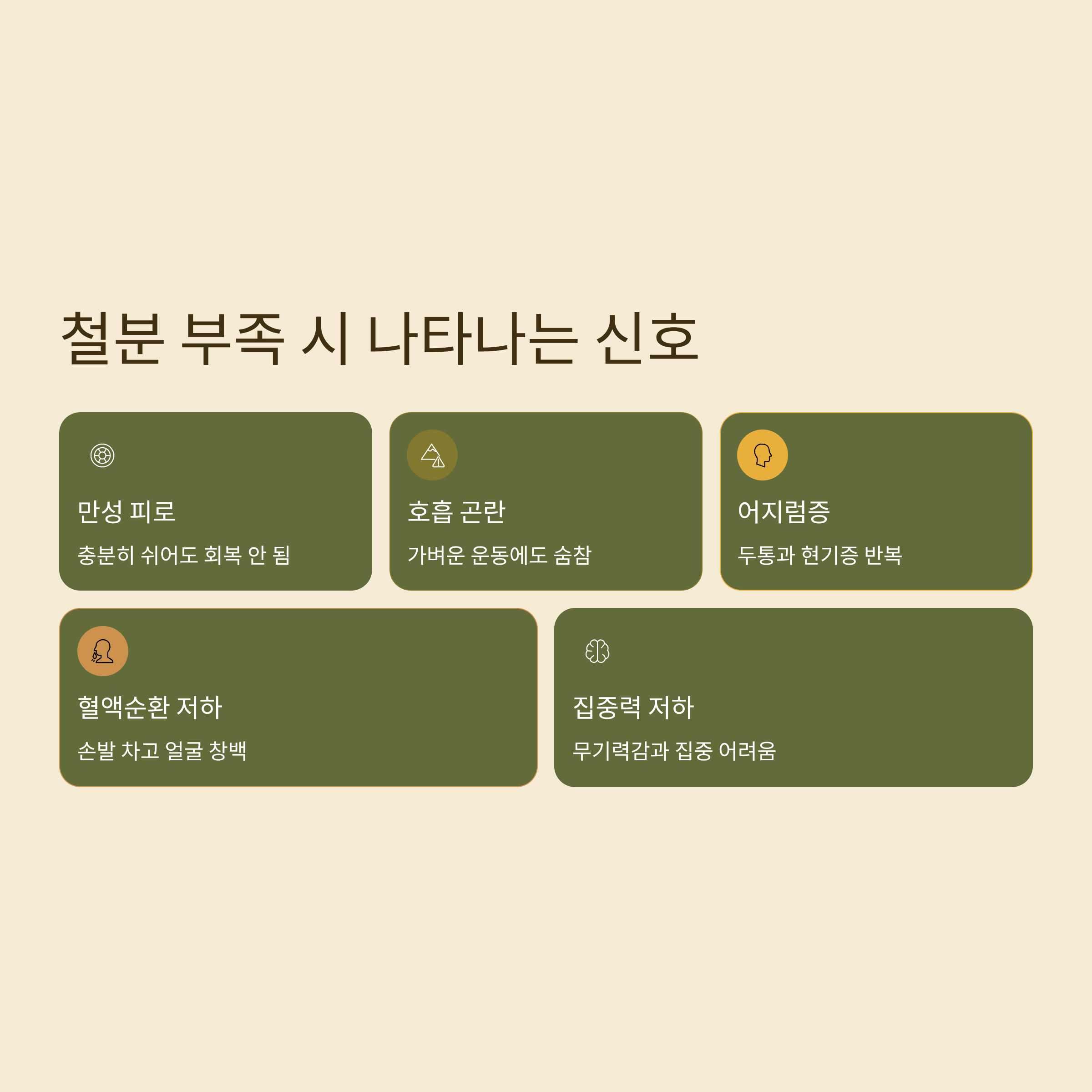 철분 부족시 나타나는 증상