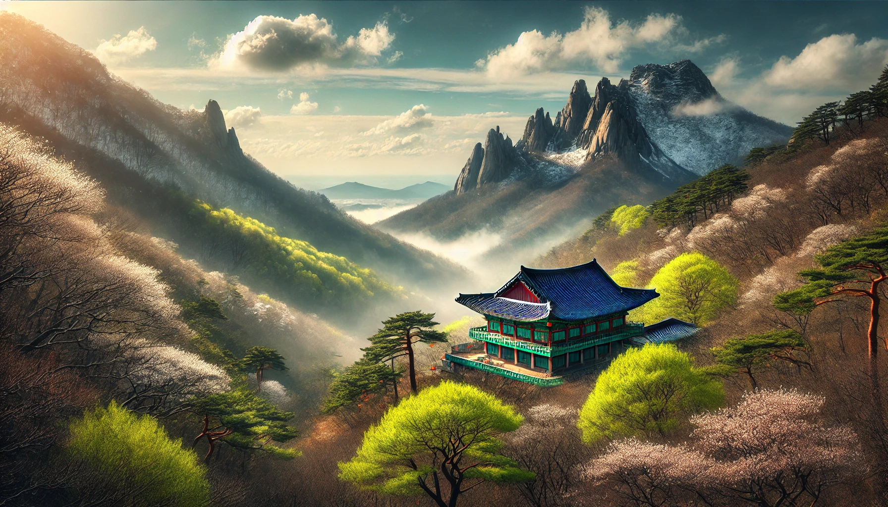 속리산 3월 풍경사진