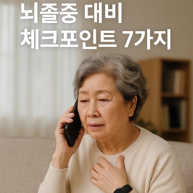 어머니가 자녀와 통화하며 건강 상태를 전하는 모습(출처: 자체제작)