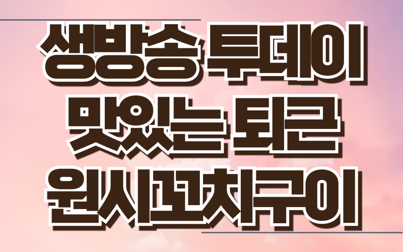 생방송 투데이 맛있는퇴근 원시꼬치구이