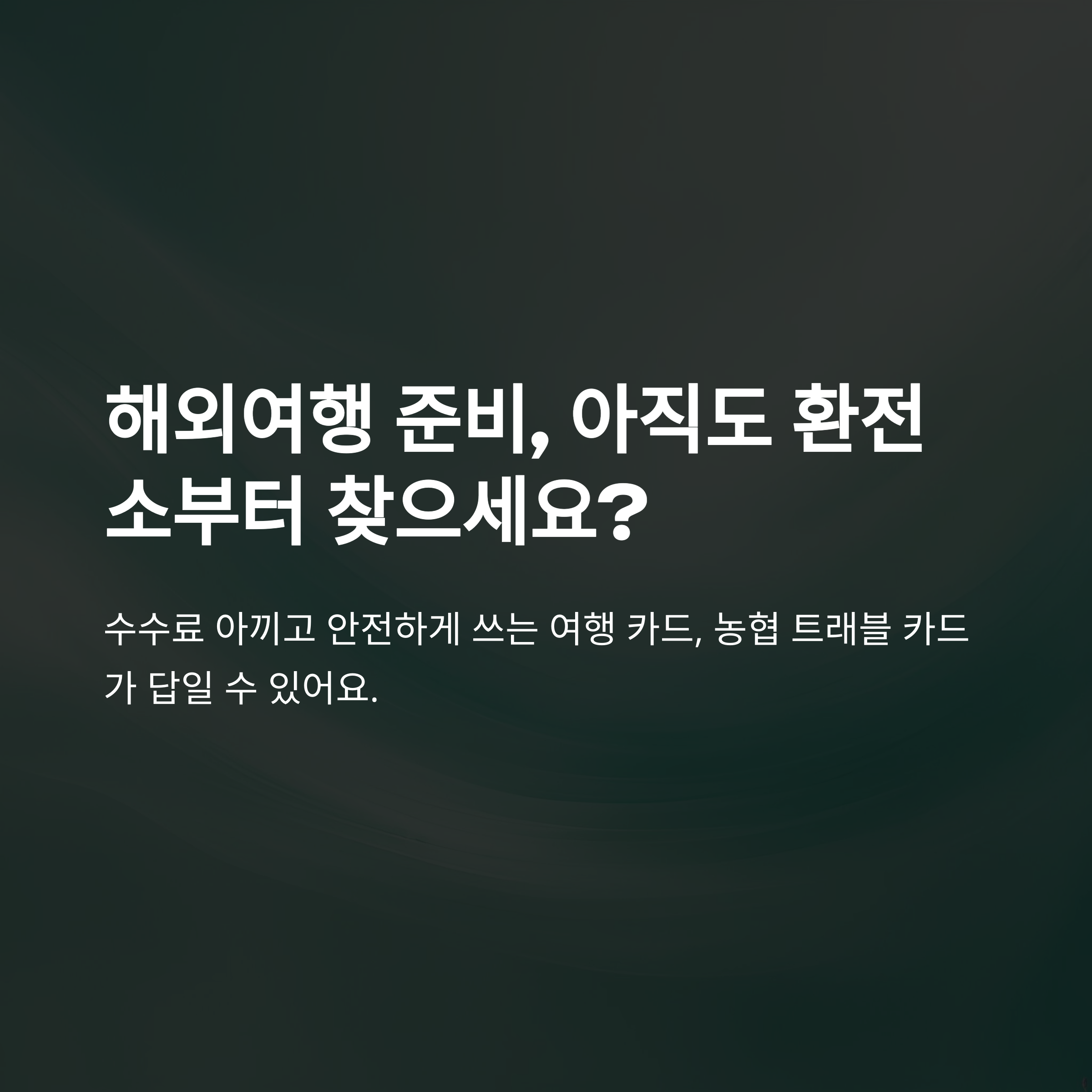 농협 트래블 카드 만들기부터 대만·일본·베트남 사용법까지 완벽 정리