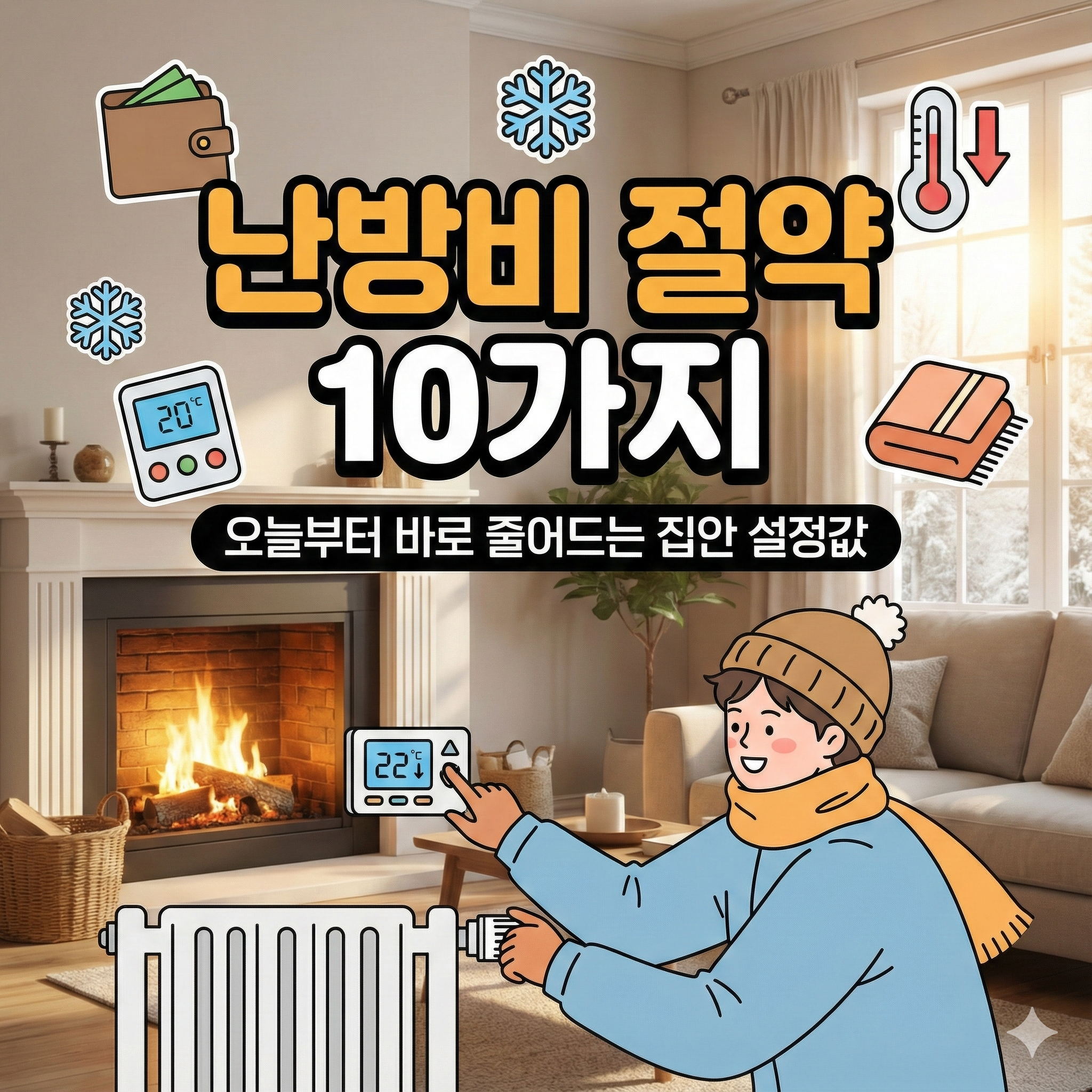 난방비 절약 10가지: 오늘부터 바로 줄어드는 집안 설정값