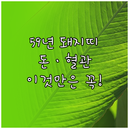 2026년 4월 1959년생 돼지띠 ..