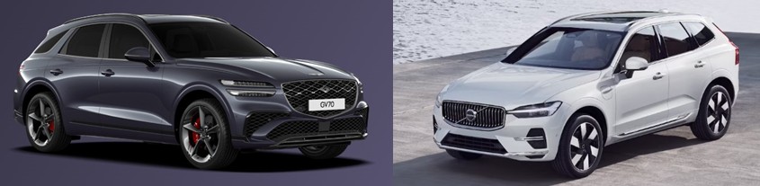 프리미엄 중형 SUV 제네시스 GV70 vs 볼보 XC60 ❘ 디자인, 실내 및 기능, 엔진, 가격비교