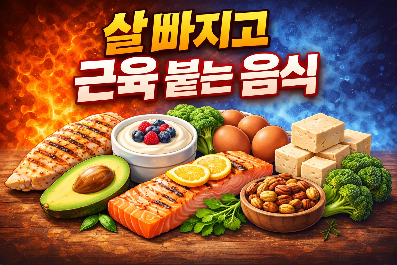 살 빠지고 근육 붙는 음식