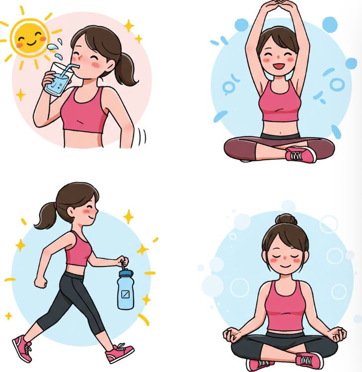 뱃살 줄이는 데 도움 되는 습관들 ✨