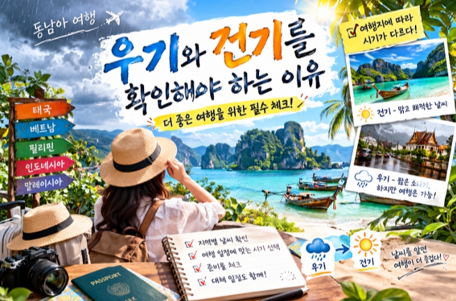 동남아 여행 준비 및 우기 건기 확인사항