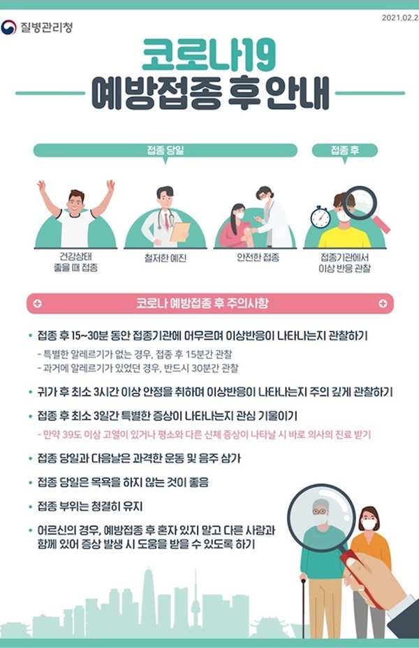 코로나 백신 접종후 주의사항