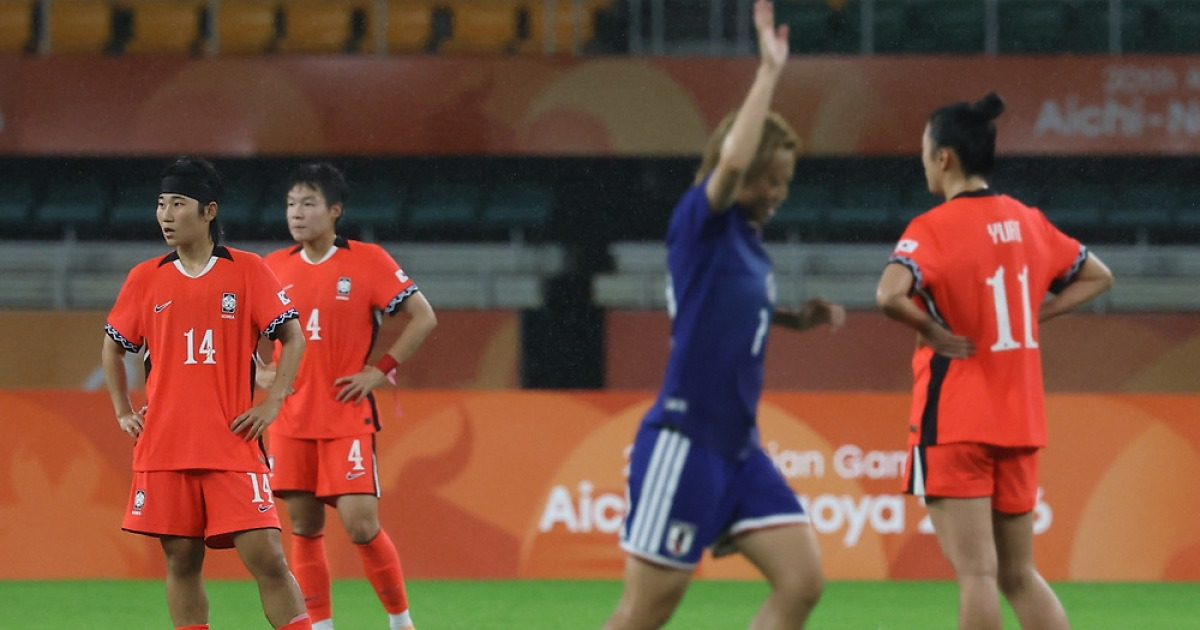 여자 축구 일본에 패배