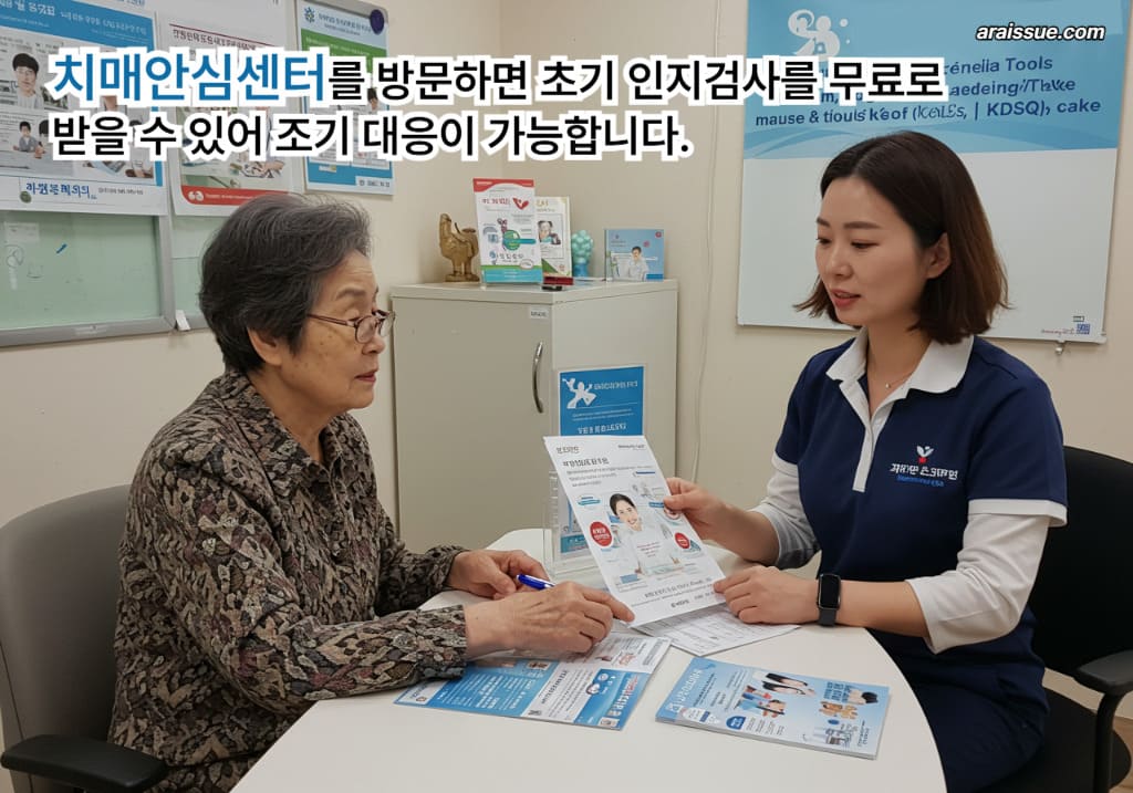 치매안심센터를 방문하면 초기 인지검사를 무료로 받을 수 있어 조기 대응이 가능합니다.