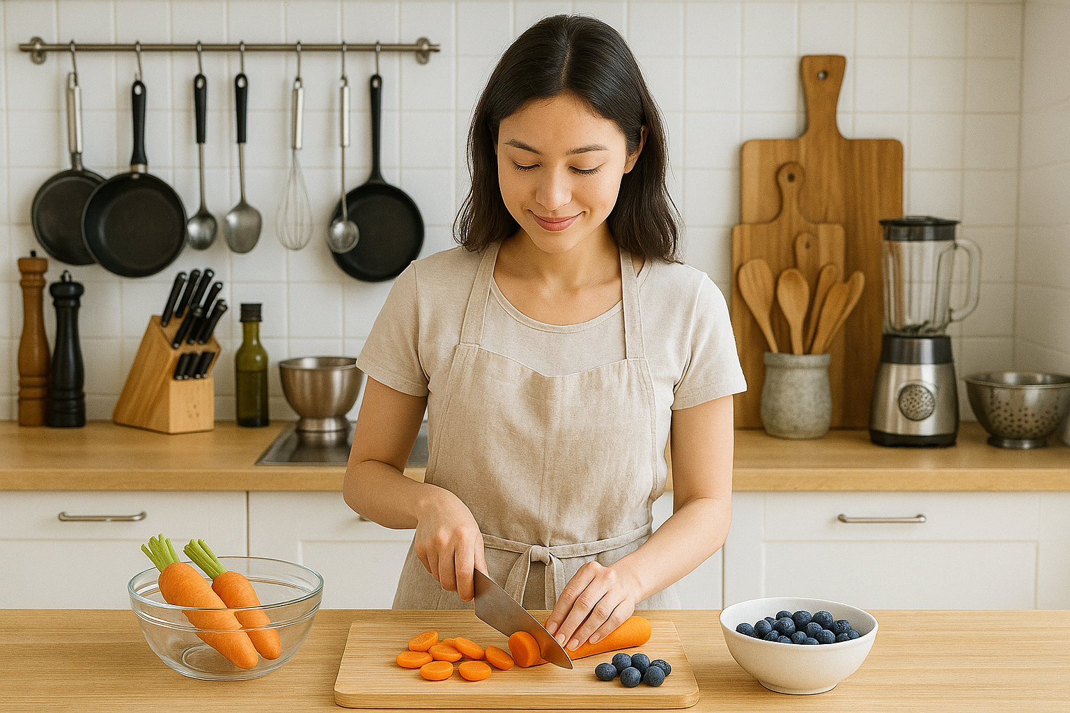 당근과 블루배리 요리