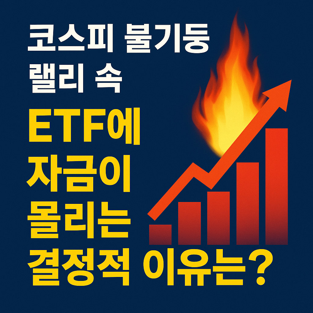 코스피 불기둥 랠리와 ETF 자금 유입을 강조한 썸네일 이미지