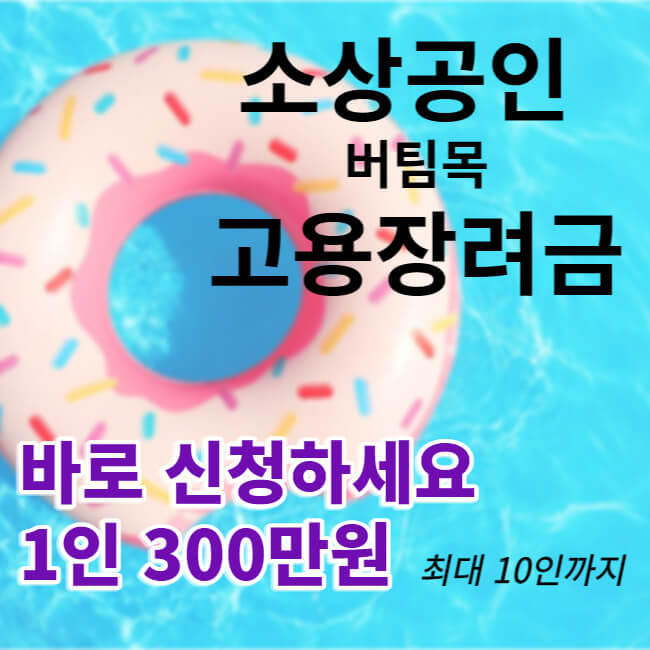 서울시 소상공인 고용장려금 300만원