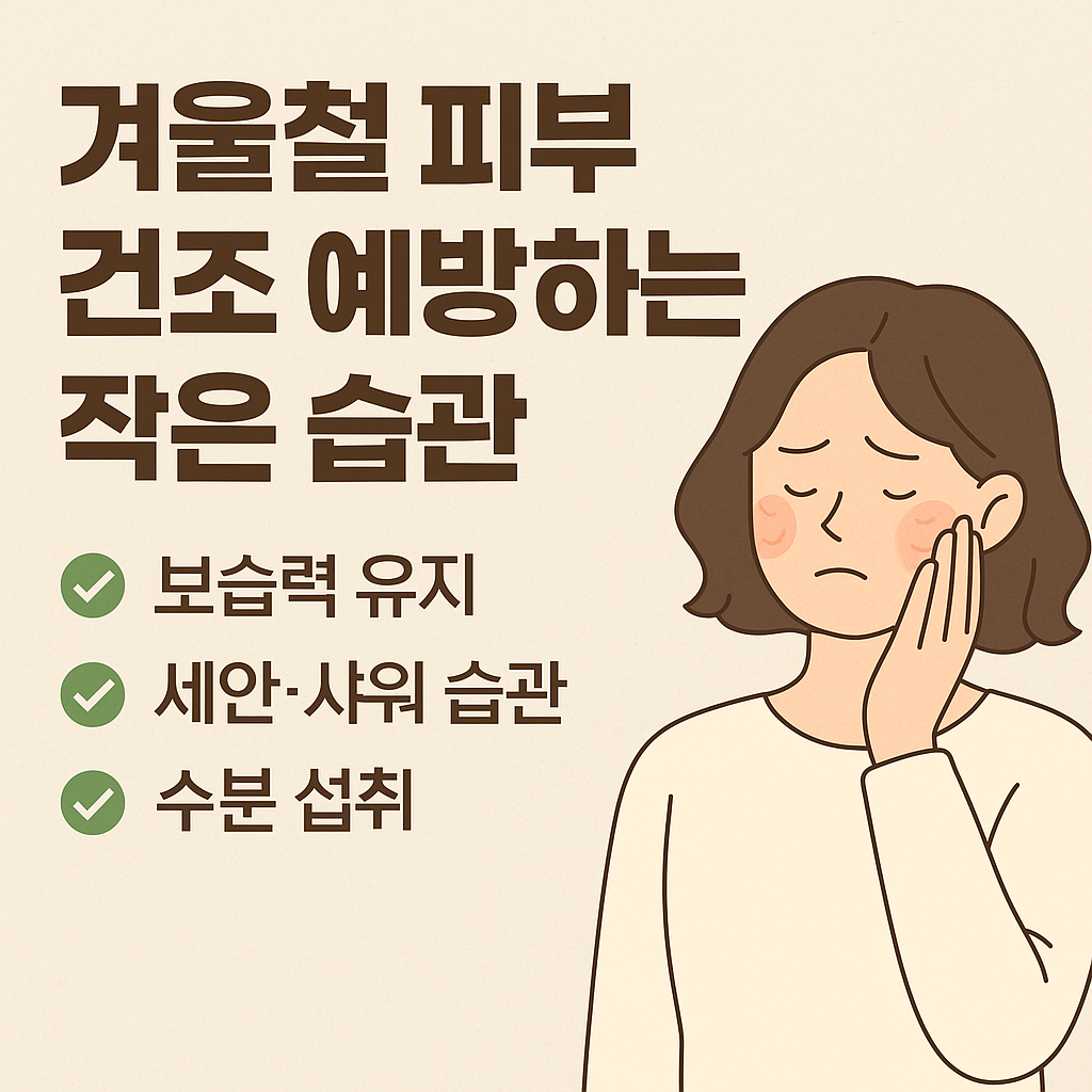 겨울철 피부 건조 예방하는 작은 습관