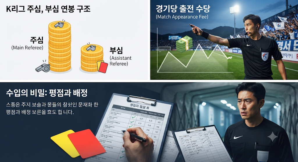 프로 축구 심판 주심과 부심의 연봉 및 경기당 실제 수당 파헤치기