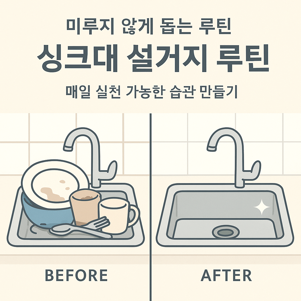 [6편] 설거지 미루는 사람을 위한 싱크대 루틴