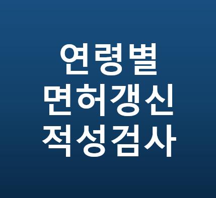65세-70세-75세 운전면허갱신 정기적성검사 교통안전교육