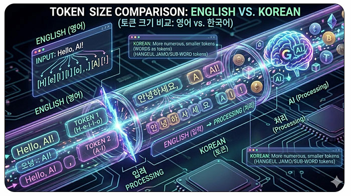 토큰의 크기는 얼마나 될까? (영어 vs 한국어)
