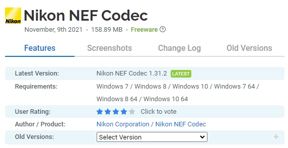 Nikon-NEF-Codec