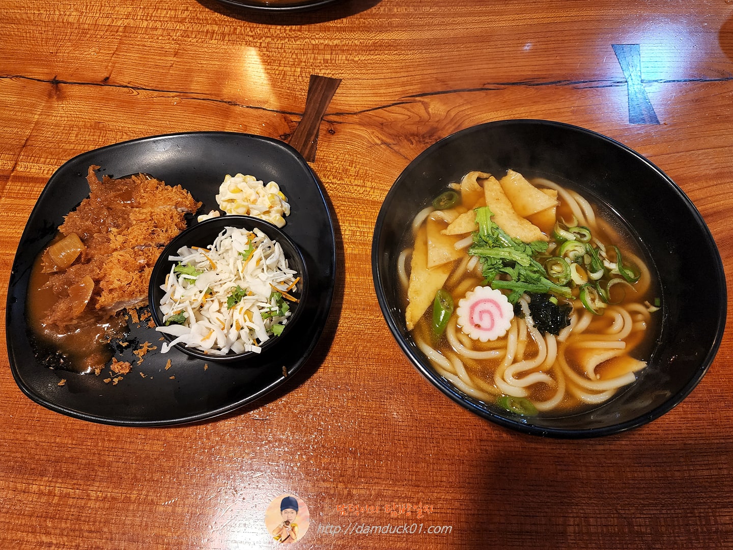 매운어묵우동 + 돈가스