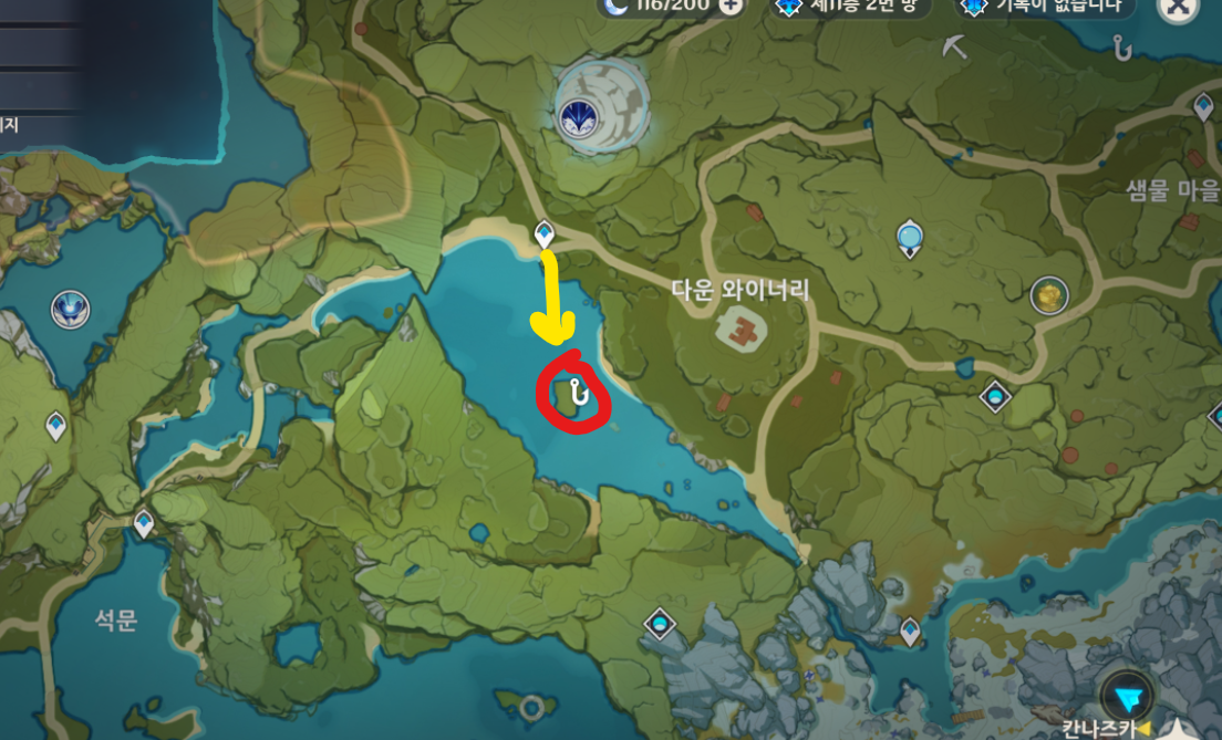 낚시 포인트 4 - 몬드 다운 와이너리 남서쪽