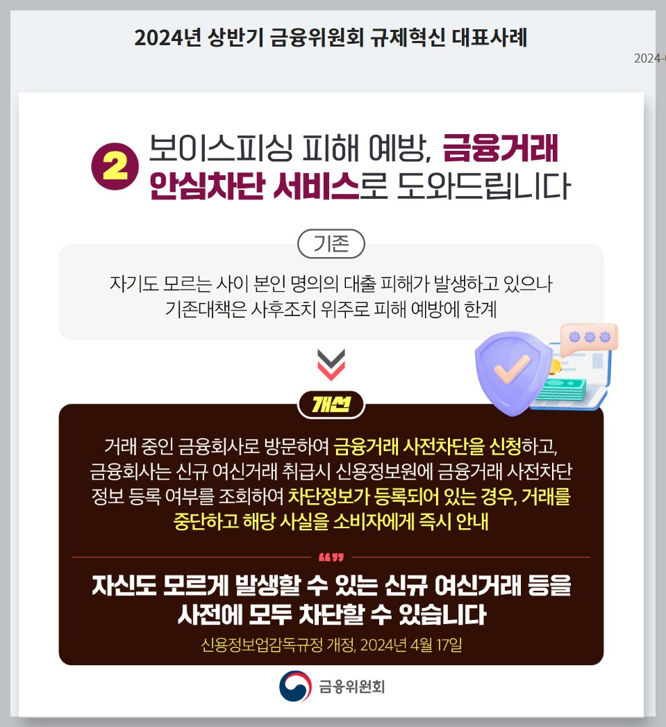 금융거래 안심차단 서비스