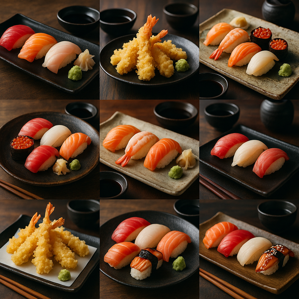 초밥과튀김사진
