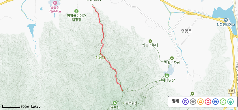 월출산 산성대(광암터삼거리) 등산코스