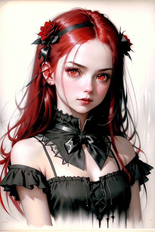 Playground AI로 생성한 그림(2) - 뱀파이어 소녀